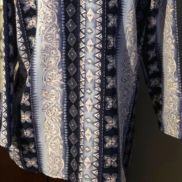 Graver Studio Blue w/ Multicolored Tunic Size Medium - Picture 4 of 7